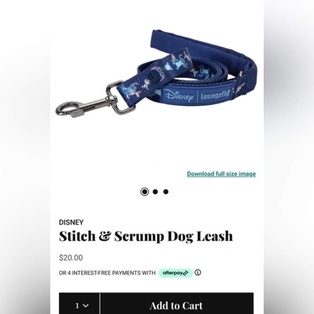 BUNDLE 3 in 1: Disney Loungefly Stitch Backpack, leash, and harness - Picture 5 of 6